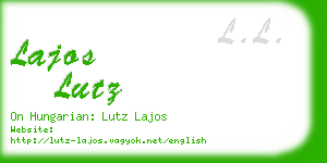 lajos lutz business card